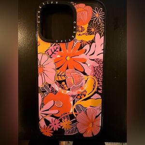 Casetify Pink Orange Yellow Floral iPhone 16 pro Max Case